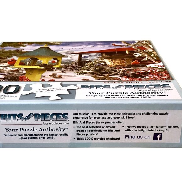 Bits And Pieces FEEDING FRENZY 300 Large Shaped Piece Puzzle Jigsaw Winter BIRDS - Picture 10 of 11